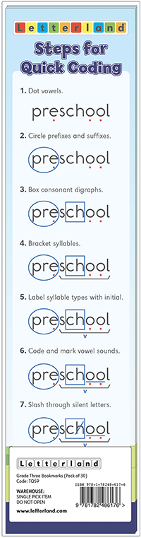 Grade Three Bookmarks (Pack of 30)