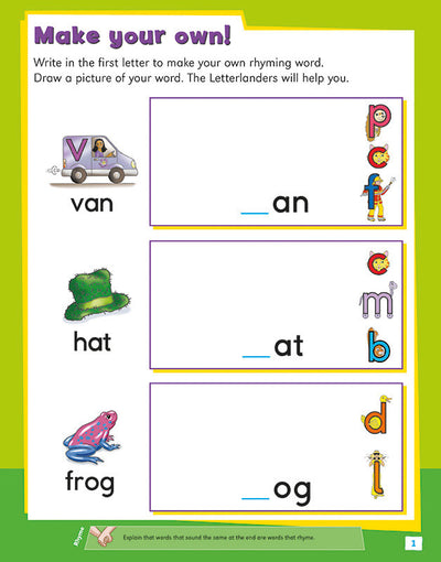 My Second Rhyming Activity Book [Classic] – Letterland USA